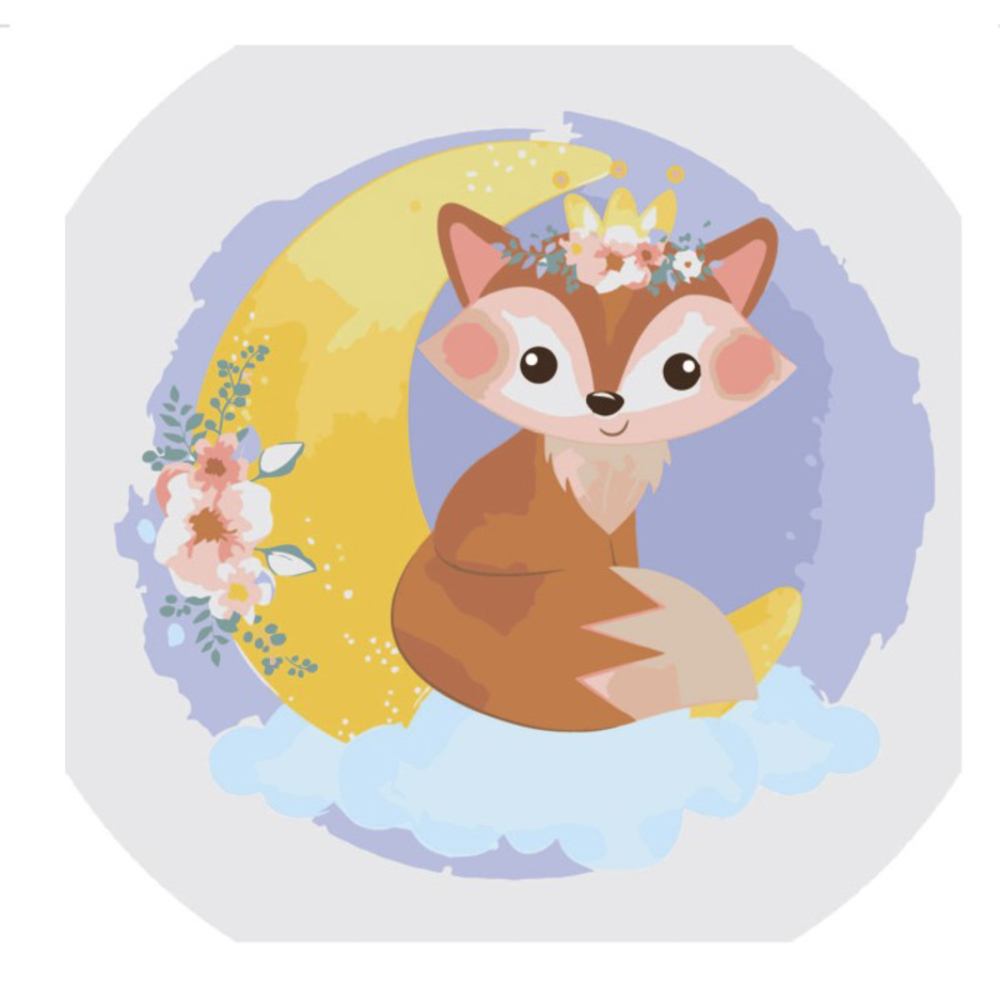 Фото, Відеоогляди картина за номерами strateg преміум лисеня з лаком розміром 30х30 см es010