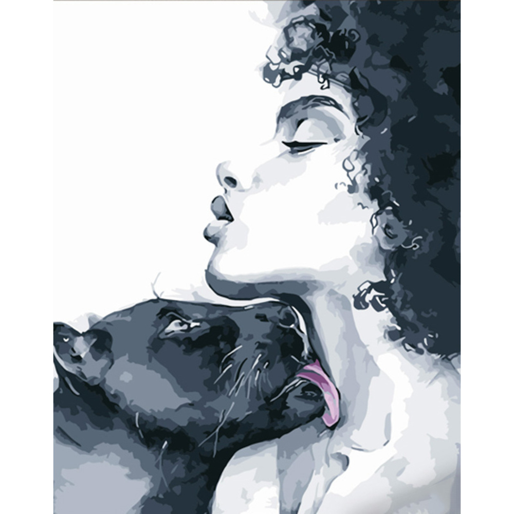Фото, Відеоогляди картина за номерами strateg преміум подруга-пантера розміром 40х50 см (dy335)