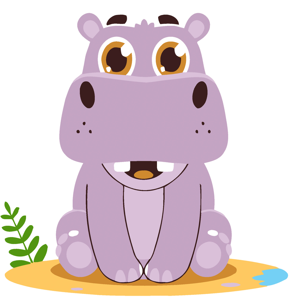 Фото, Відеоогляди картина за номерами strateg бегемотик розміром 20х20 см (hh7093)