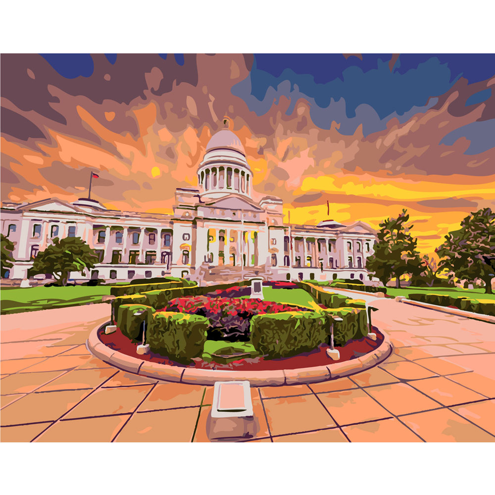 Фото, Відеоогляди картина за номерами strateg преміум капітолій з лаком розміром 40х50 см sy6122