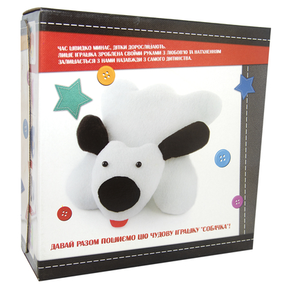 Фото, Відеоогляди набір для творчості strateg шиємо самі собачка українською мовою (іп-10)