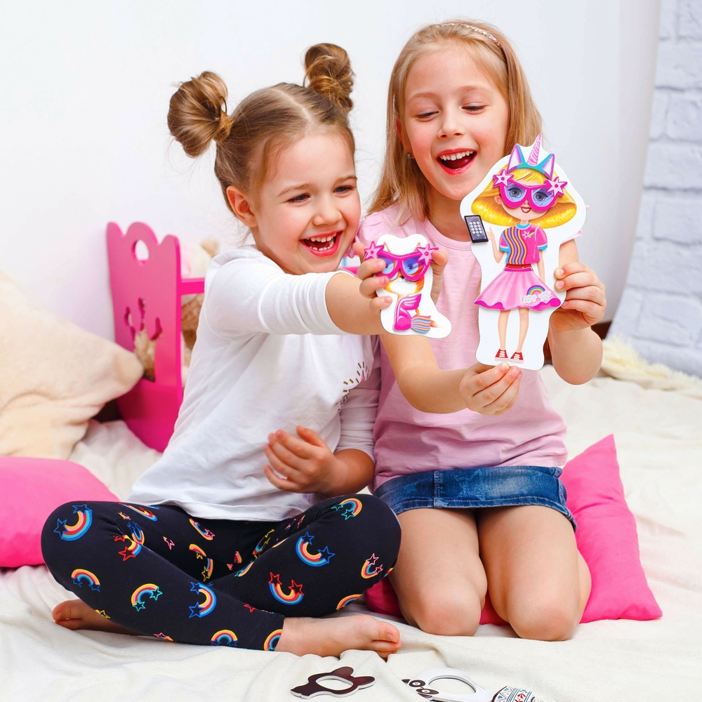 Фото, Відеоогляди гра магнітна одягалка «family look» vladi toys vt3702-21