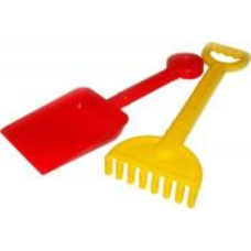 3522 Пісочниця набір №59:лопата і граблі малі