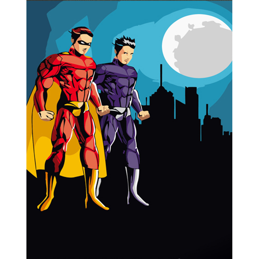 Фото, Відеоогляди картина за номерами strateg преміум герої міста з лаком розміром 30х40 см (ss6694)