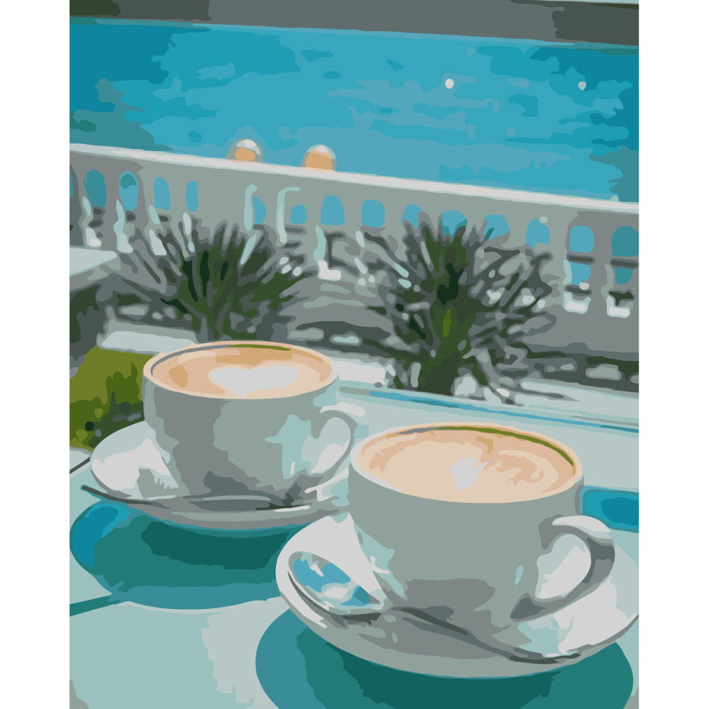 Фото, Видеообзоры картина за номерами strateg преміум кава для двох з лаком розміром 30х40 см (ss-6556)