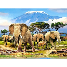 Алмазна мозаїка Strateg ПРЕМІУМ Зграя слонів без підрамника розміром 40х50 см (GC86115) Алмазна мозаїка Strateg ПРЕМІУМ Зграя слонів без підрамника розміром 40х50 см (GC86115)