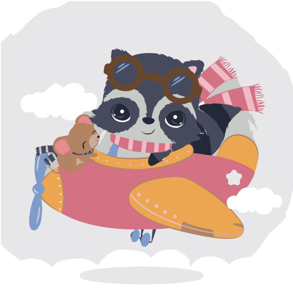 Фото, Відеоогляди картина за номерами strateg преміум єнотик на літакуз лаком розміром 30х30 см es051