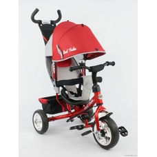 Велосипед 3-х колісний 6588 В(1) розовий. надувні колеса, з фарою