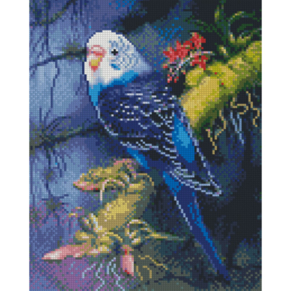 Фото, Видеообзоры алмазна мозаїка strateg преміум блакитний папуга 30x40 см hx247