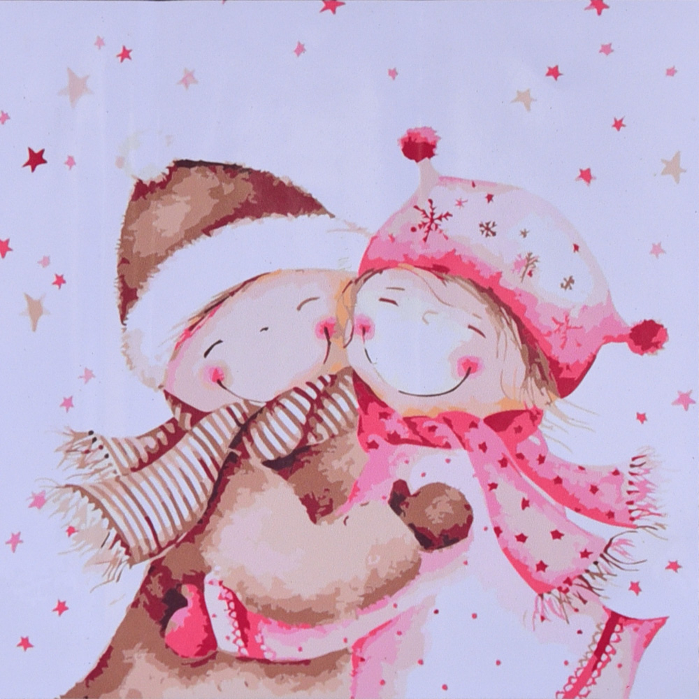 Фото, Видеообзоры картина за номерами strateg преміум обійми дітей з лаком та з рівнем розміром  40х40 см(sk067)