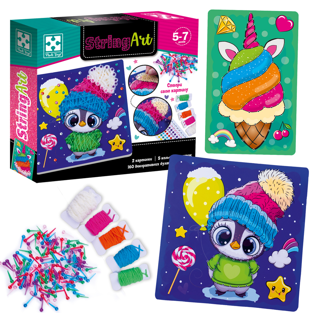 Фото, Видеообзоры набір для творчості vladi toys cтрінг арт. ласунчик. vt4501-21