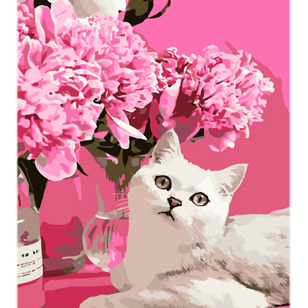 Фото, Видеообзоры картина за номерами strateg преміум ніжність у рожевому з лаком та з рівнем розміром 30х40 см (ly73)