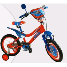 Велосипед 2-х коліс 14 '' 141410-P (1шт) з дзвінком, дзеркалом, з вставками в колесах