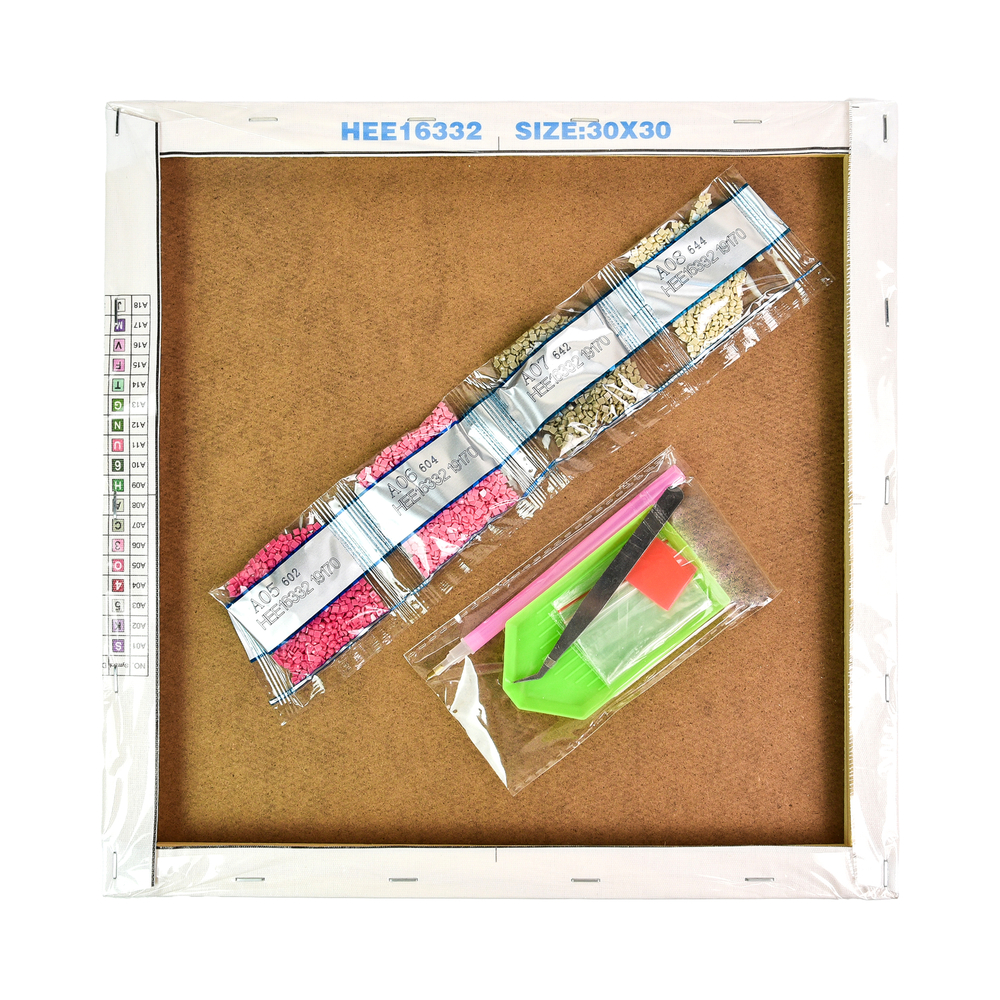 Фото, Видеообзоры алмазна мозаїка strateg преміум метелик на рожевій квітці розміром 30х30 см (hee16306)